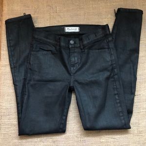 SOLD Madewell Racetrack Moto Coated Jeans